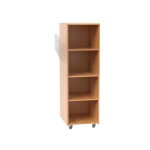 Bücherregal, 165 cm hoch, 52x64 cm (B/T), einseitig nutzbar, 